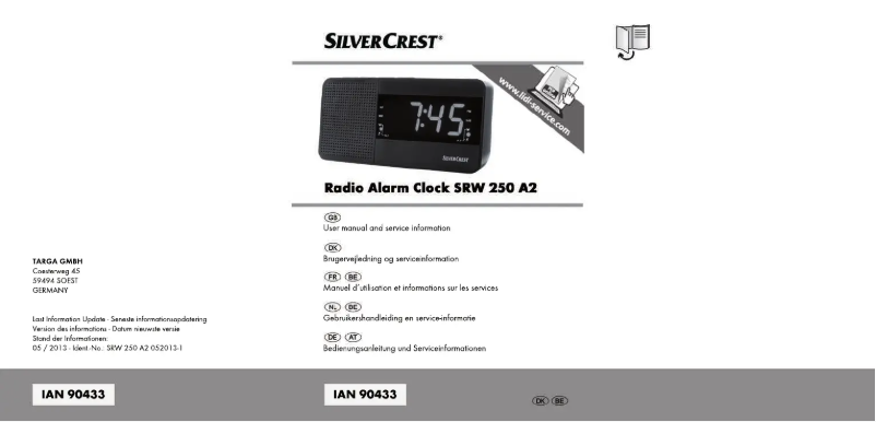 Page 1 de la notice Manuel utilisateur SilverCrest SRW 250 A2