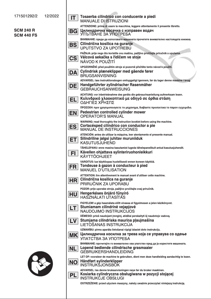 Page 1 de la notice Manuel utilisateur Stiga SCM 440 FS