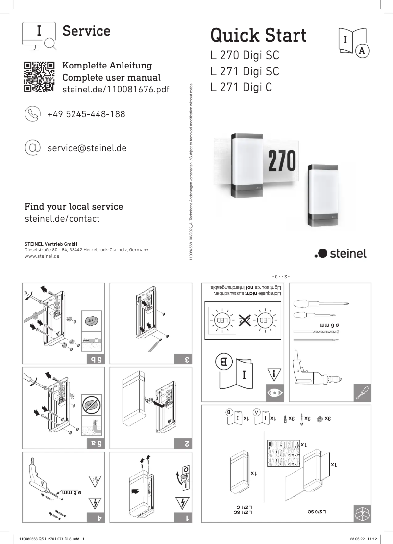 Image de la première page du manuel de l'appareil L 270 Digi SC