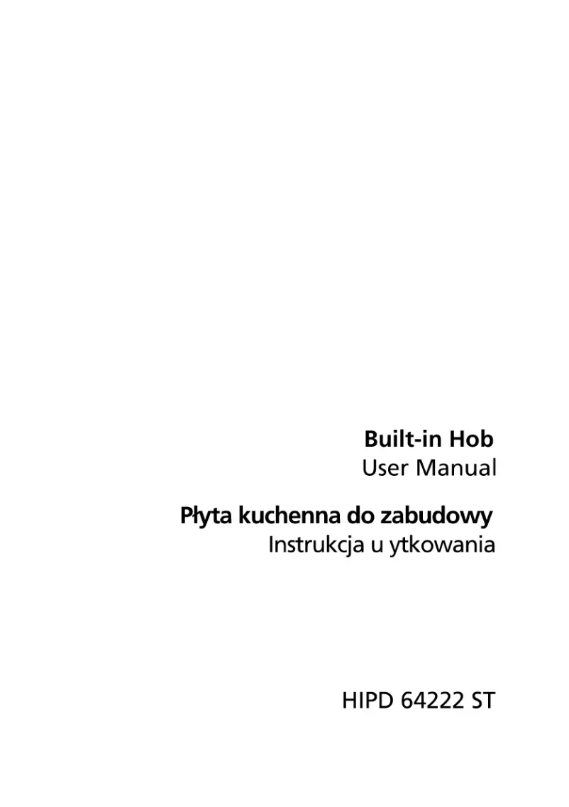 Page n°1 - Manuel utilisateur Beko HIPD 64222 ST