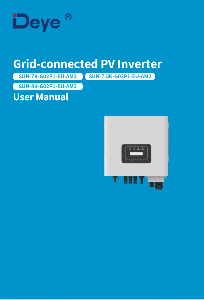 Page n°1 - Manuel utilisateur Deye SUN-7.5K-G02P1-EU-AM2