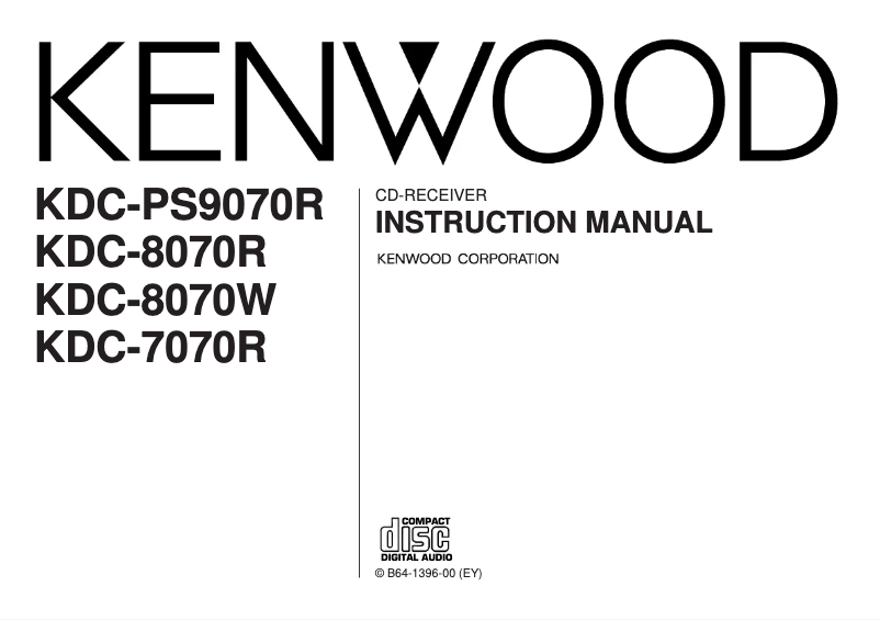 Página 1 del manual Manual de usuario Kenwood KDC-7070R