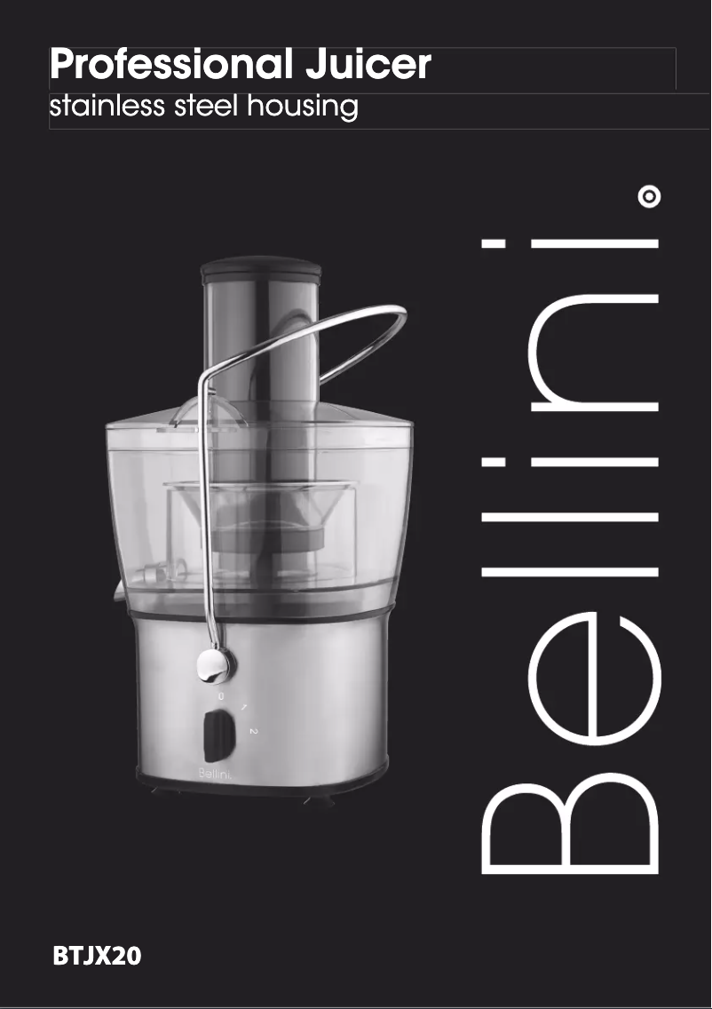 Image de la première page du manuel de l'appareil BTJX20