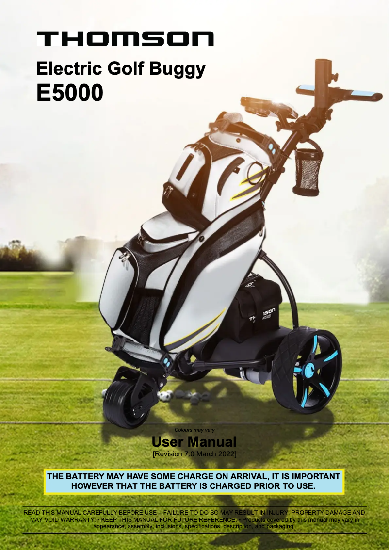 Page n°1 - Manuel utilisateur Thomson E5000