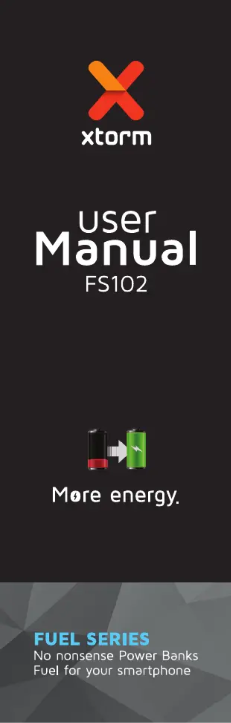 Page n°1 - Manuel utilisateur Xtorm FS102