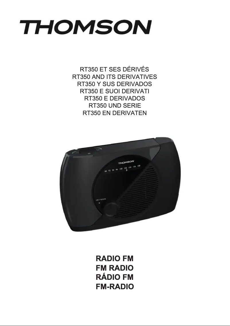 Page n°1 - Manuel utilisateur Thomson RT350