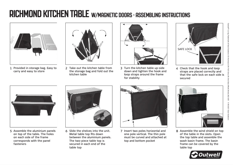 Page 1 de la notice Manuel utilisateur Outwell Richmond
