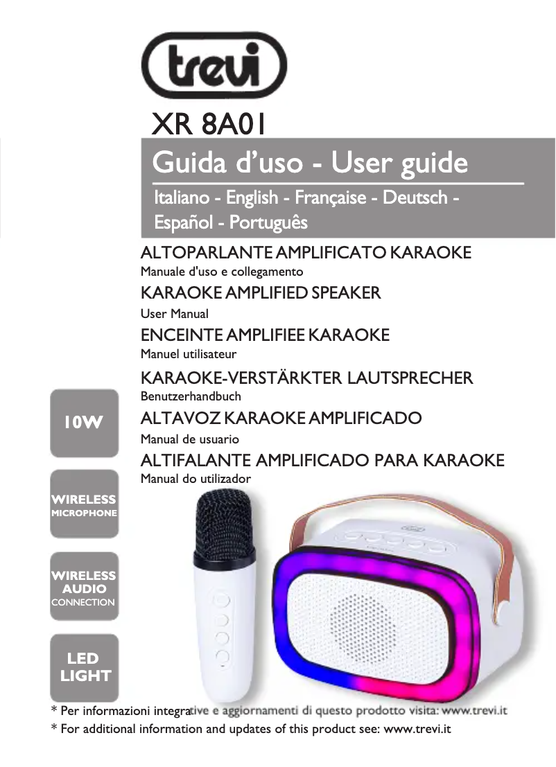 Page n°1 - Manuel utilisateur Trevi XR 8A01
