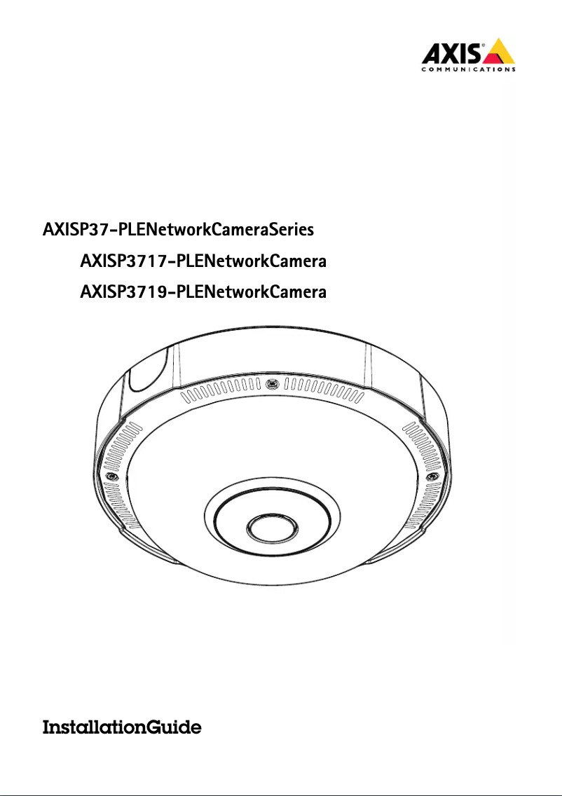 Page 1 de la notice Manuel utilisateur Axis P3719-PLE