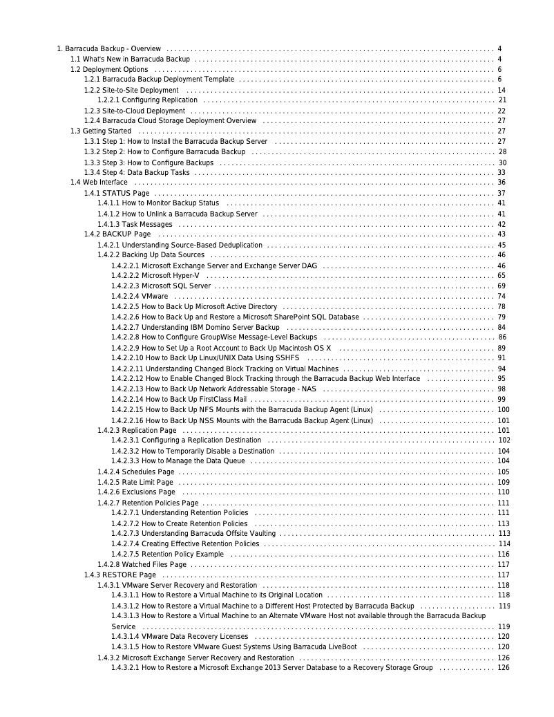 Page n°1 - Manuel utilisateur Barracuda Networks Backup Server 890