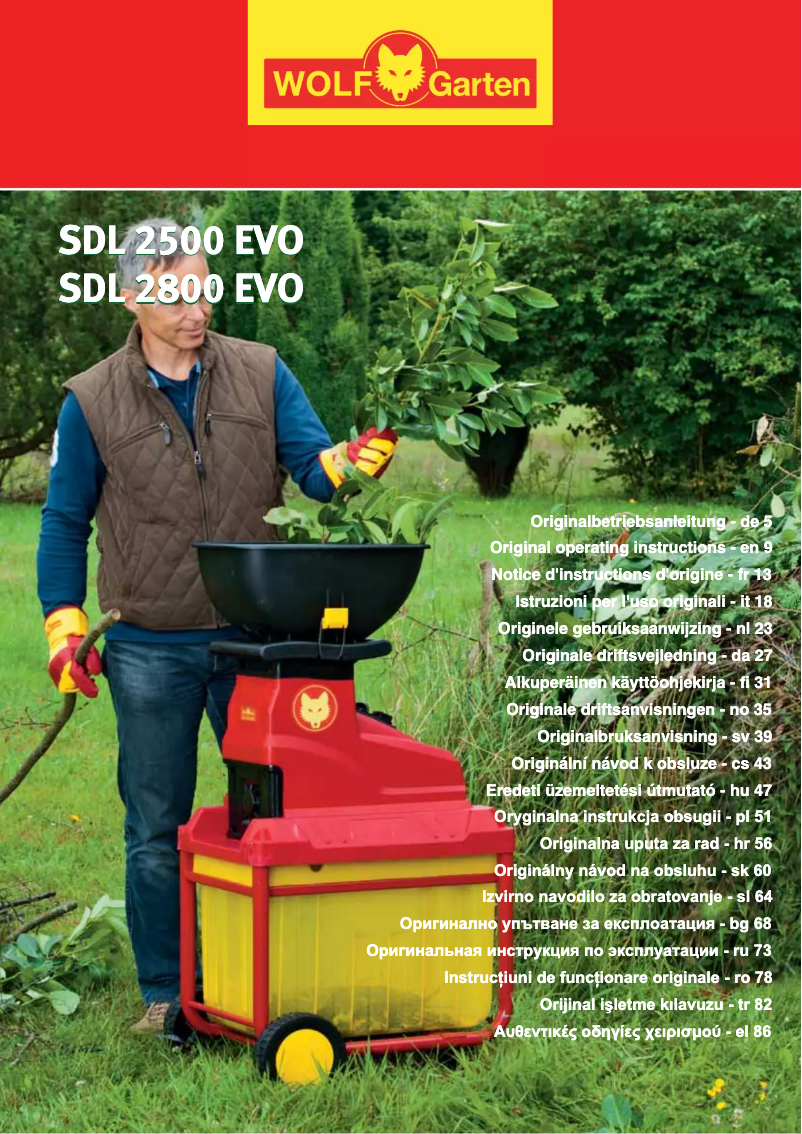 Page n°1 - Manuel utilisateur Wolf Garten SDL 2500 EVO