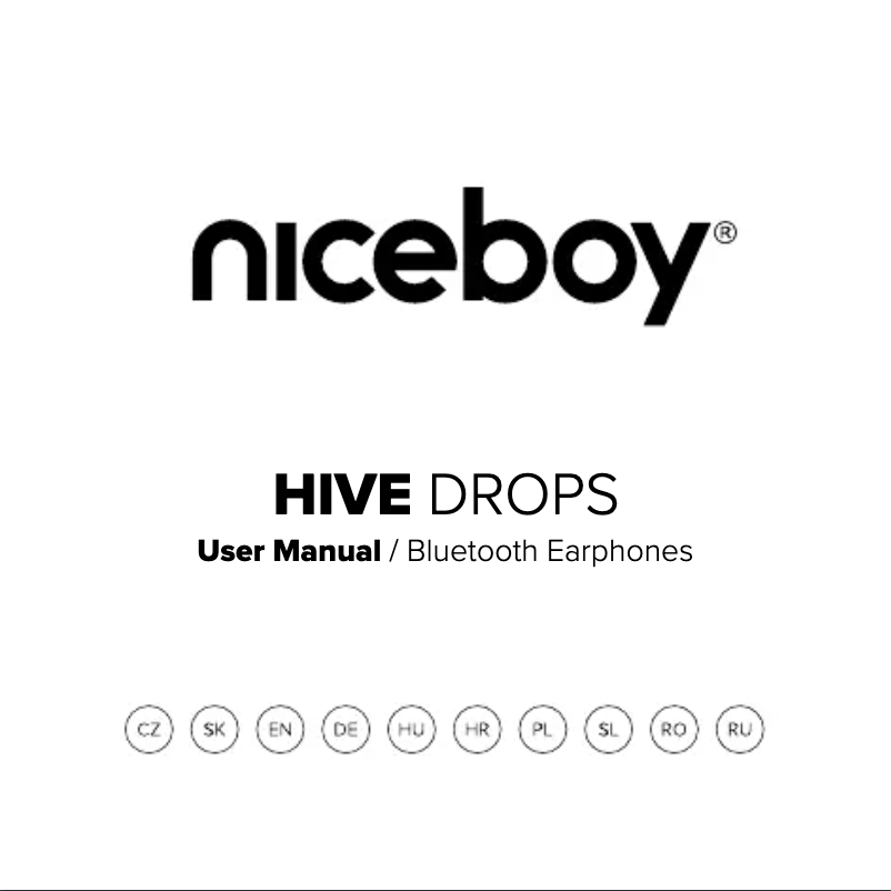 Page n°1 - Manuel utilisateur Niceboy HIVE DROPS