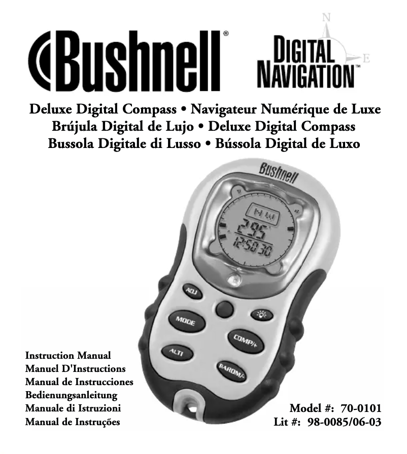 Page n°1 - Manuel utilisateur Bushnell Digital Compass Pro 700101