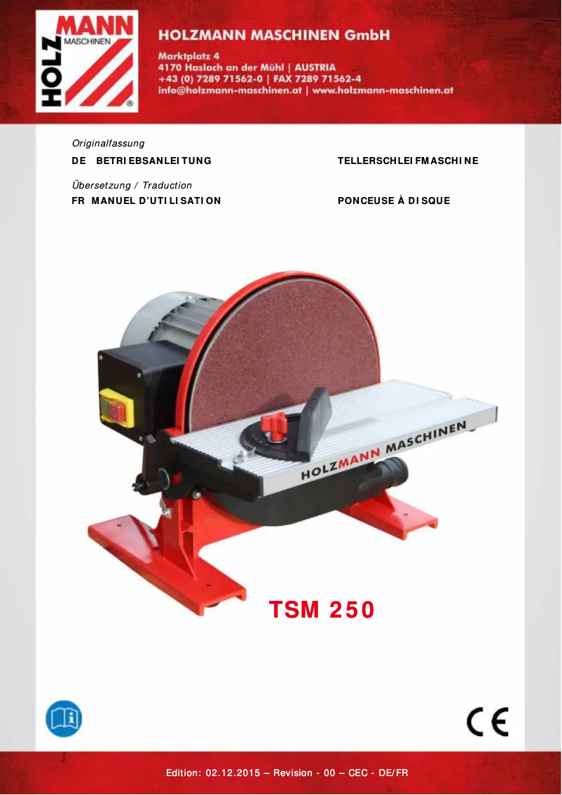 Página 1 del manual Manual de usuario Holzmann TSM250