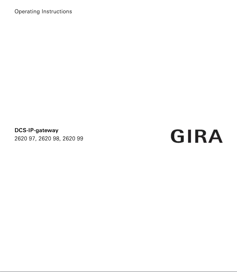 Page 1 de la notice Manuel utilisateur Gira 262097