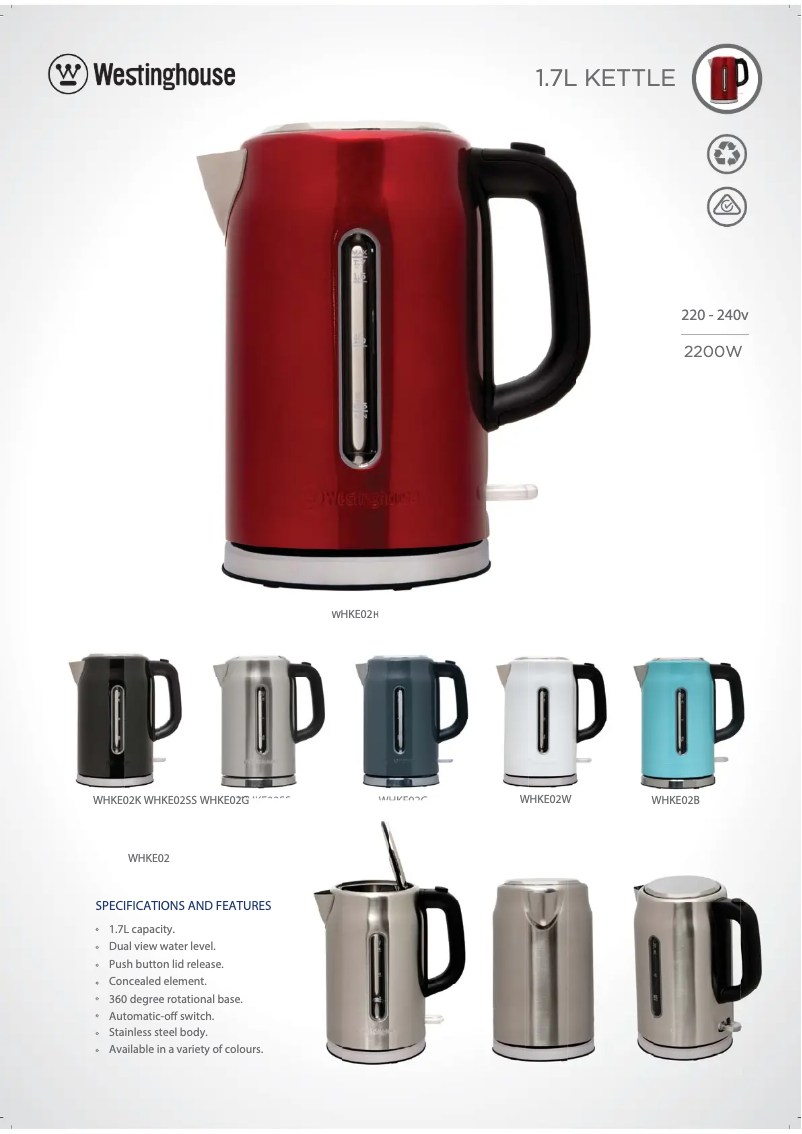 Image de la première page du manuel de l'appareil WHKE02G