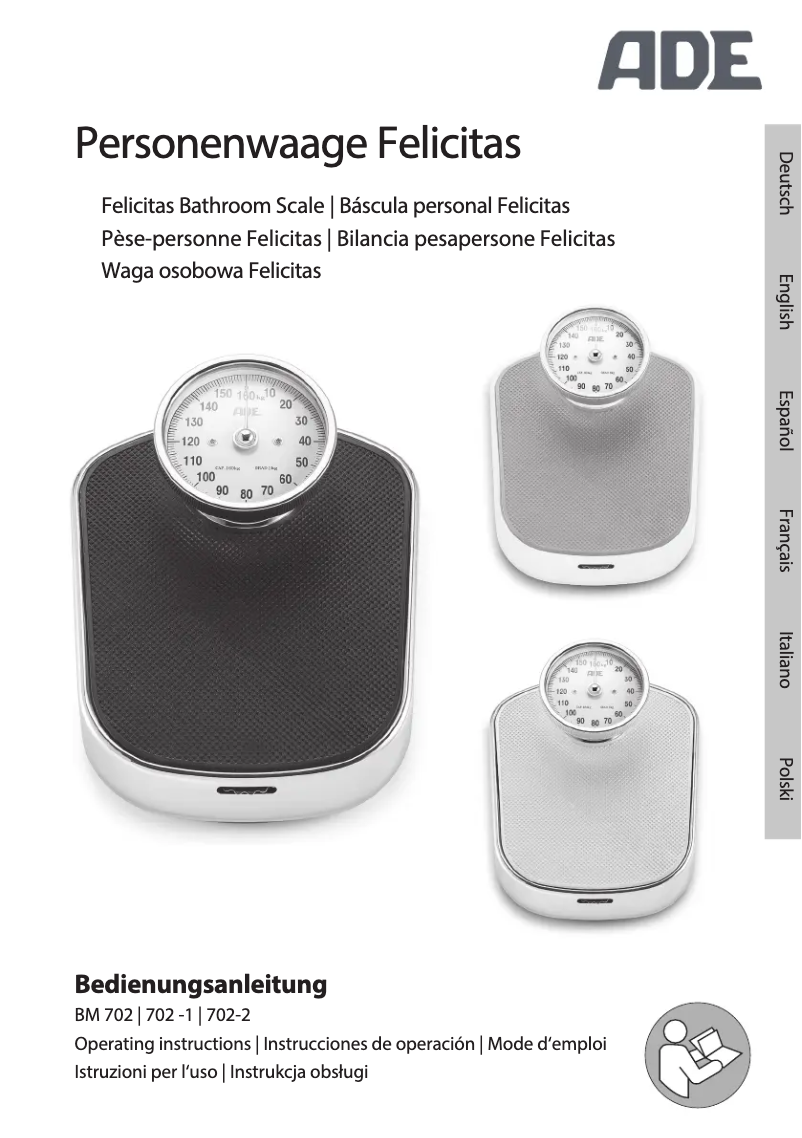 Page n°1 - Manuel utilisateur ADE Felicitas BM 702