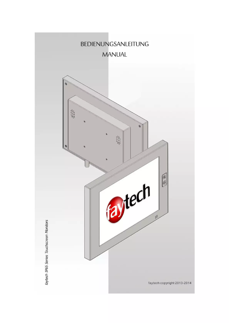 Image de la première page du manuel de l'appareil 12.1" IP65 Touch