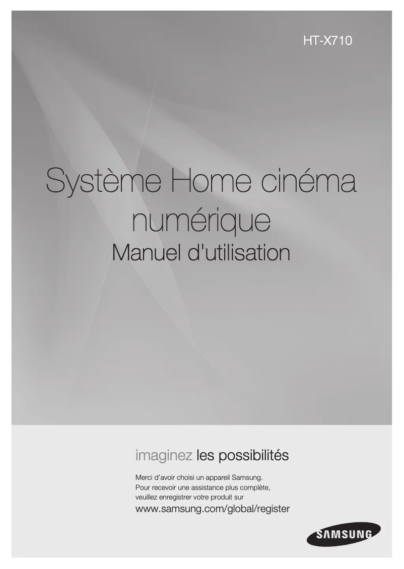 Page 1 de la notice Manuel utilisateur Samsung HT-X710