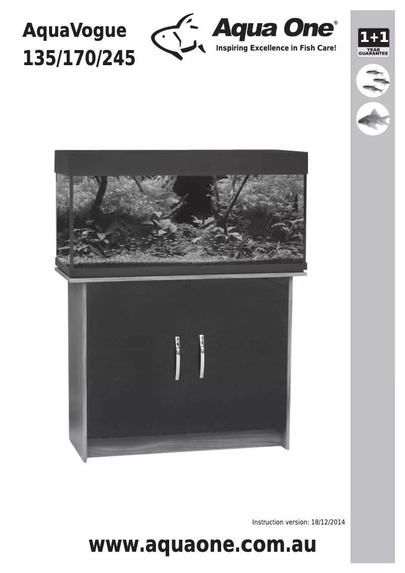 Page 1 de la notice Manuel utilisateur Aqua One AquaVogue 170