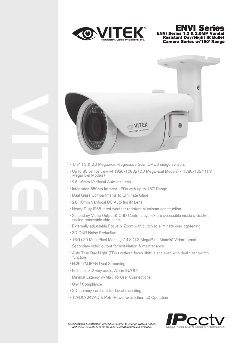 Page 1 de la notice Manuel utilisateur Vitek VTC-IR402