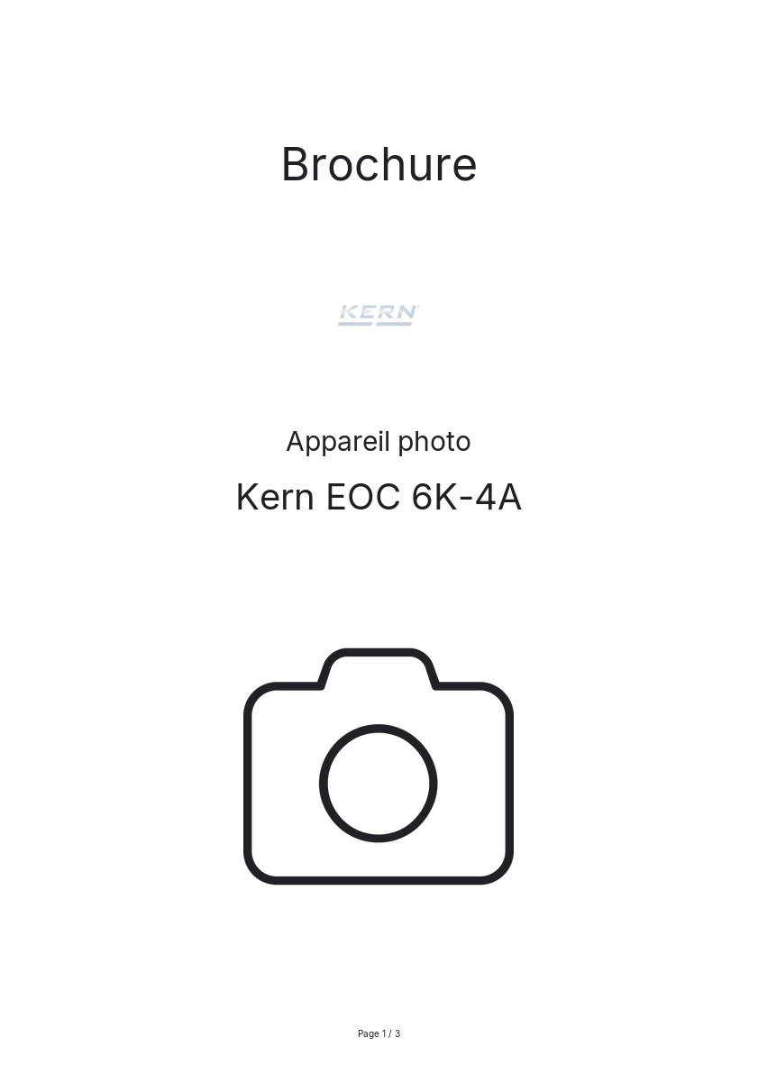 Page n°1 - Brochure Kern EOC 6K-4A