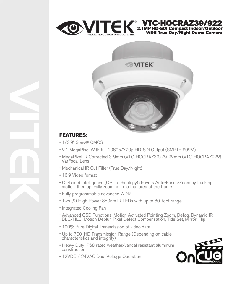 Page 1 de la notice Manuel utilisateur Vitek VTD-HOCRAZ