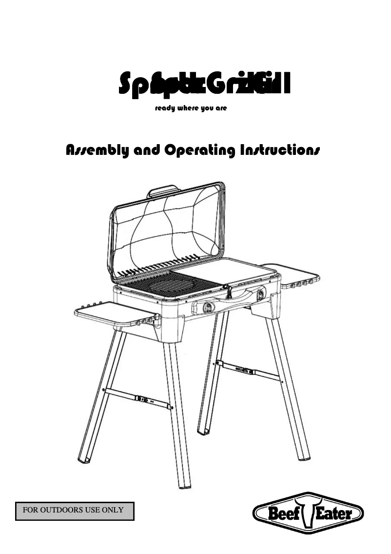 Page n°1 - Manuel utilisateur BeefEater SportzGrill