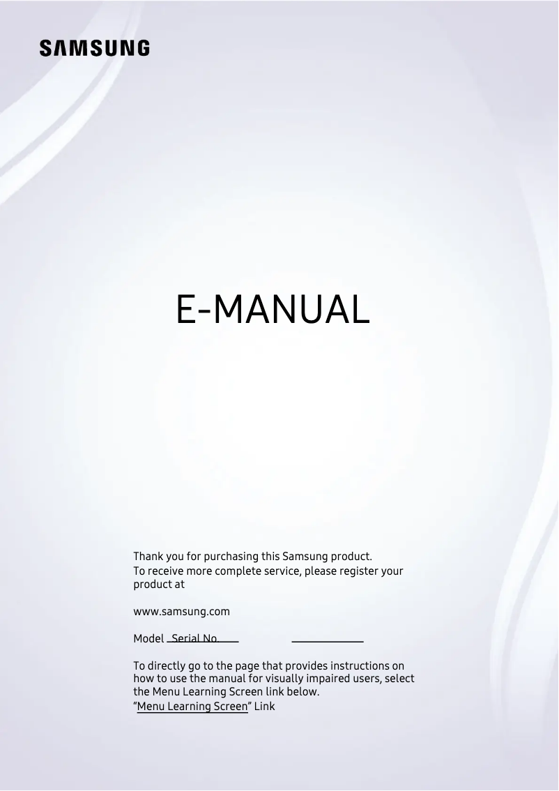 Page 1 de la notice Manuel utilisateur Samsung UA32T4010AR