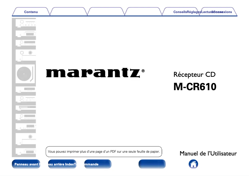 Page n°1 - Manuel utilisateur Marantz M-CR610