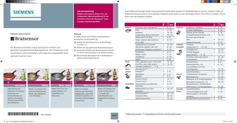 Page n°1 - Manuel utilisateur Siemens EH675LFC1E