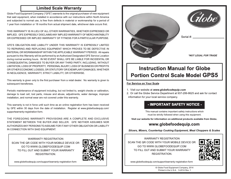 Image de la première page du manuel de l'appareil GPS5