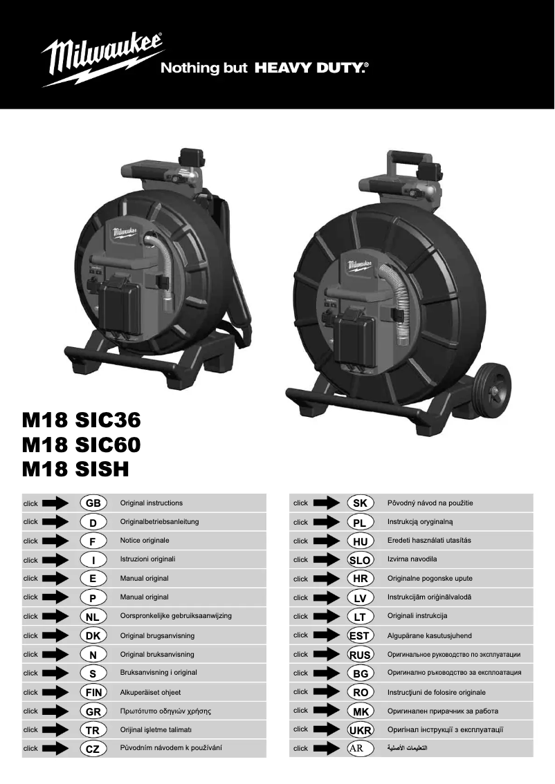 Page n°1 - Manuel utilisateur Milwaukee M18 SIC30