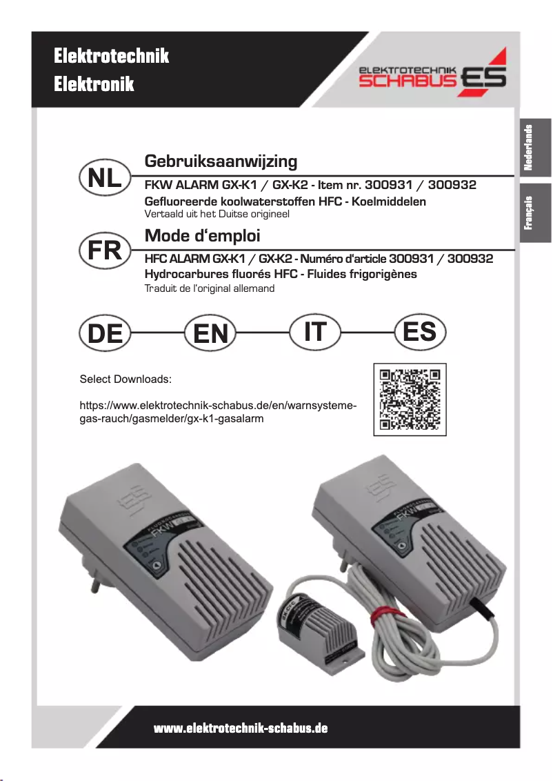 Page n°1 - Manuel utilisateur Schabus GX-K2