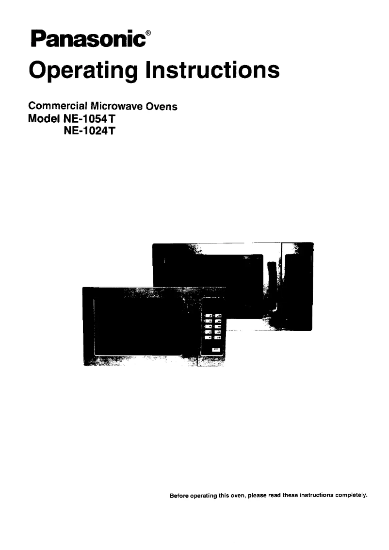 Page 1 de la notice Manuel utilisateur Panasonic NE-1054F