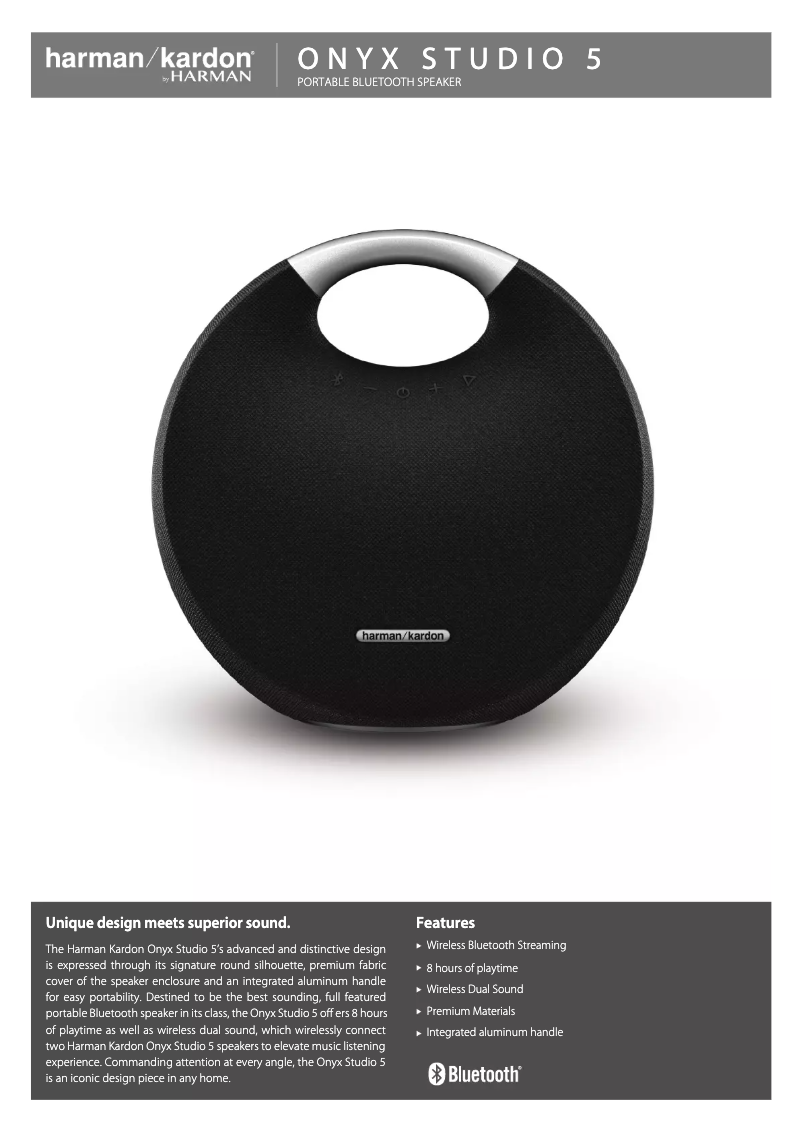 Imagen de la primera página del manual del dispositivo Onyx Studio 5