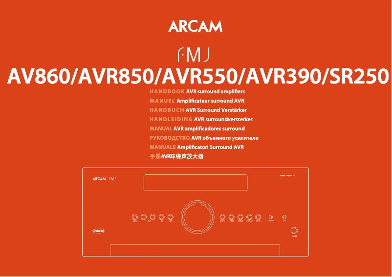Página 1 del manual Manual de usuario Arcam AV860