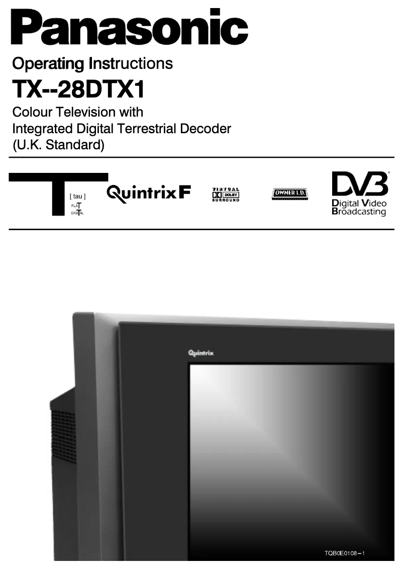 Image de la première page du manuel de l'appareil TX-28DTX1