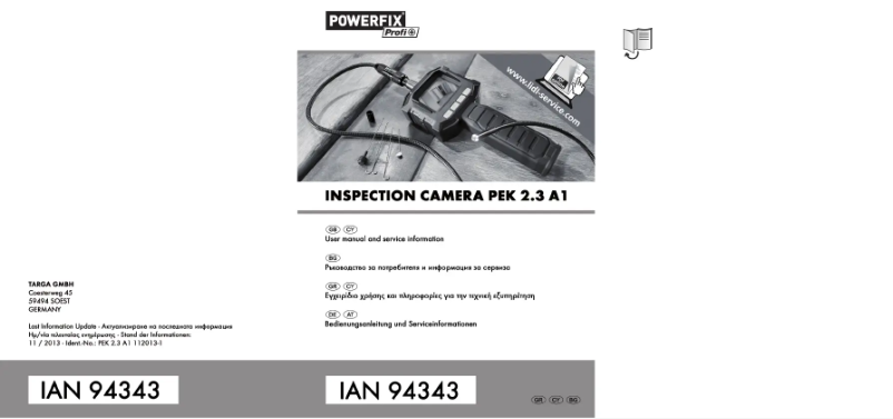 Image de la première page du manuel de l'appareil PEK 2.3 A1