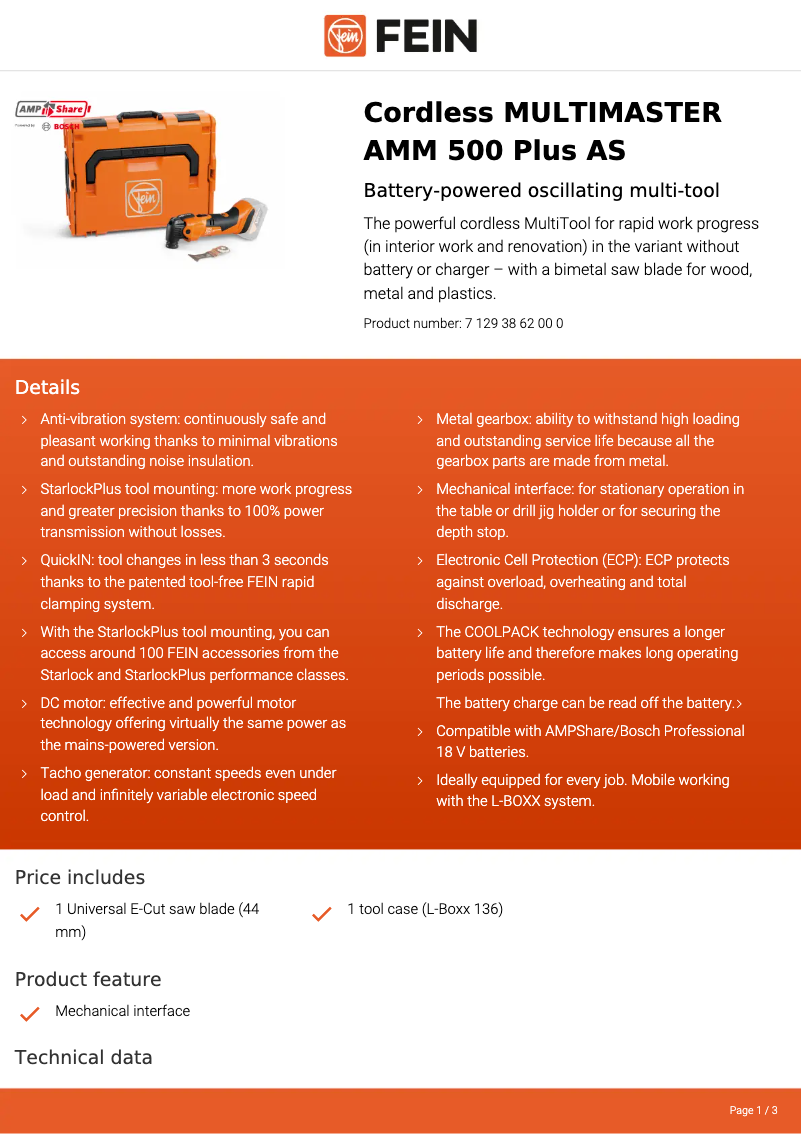 Image de la première page du manuel de l'appareil Multimaster AMM 500 Plus AS