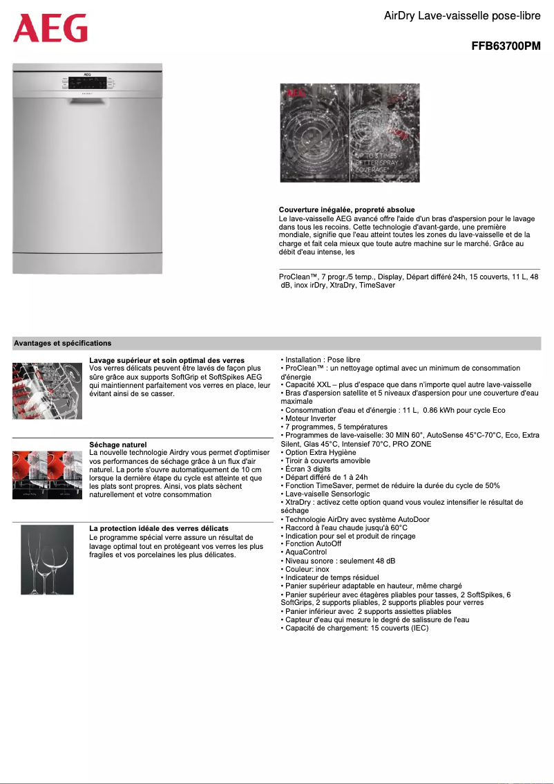 Image de la première page du manuel de l'appareil FFB63700PM