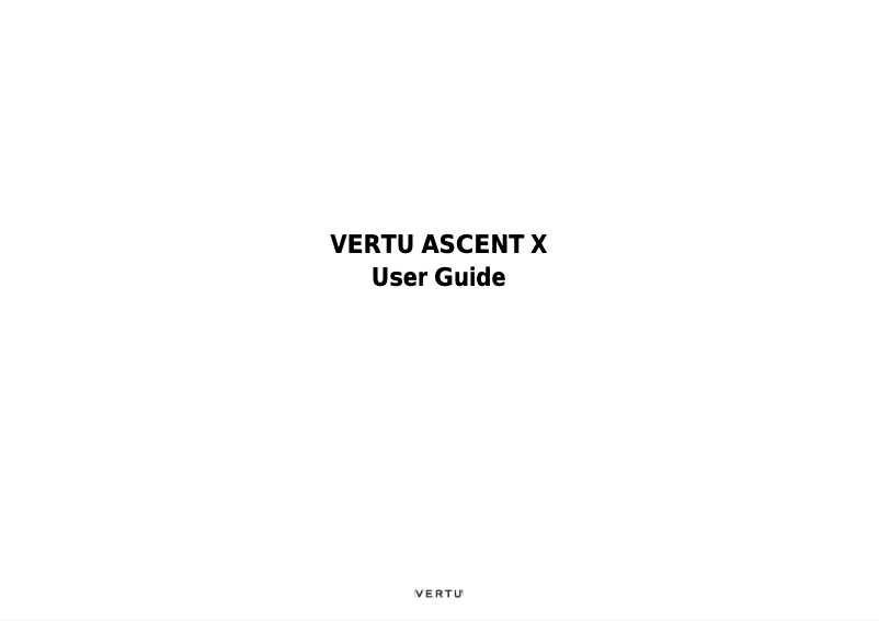 Page n°1 - Manuel utilisateur Vertu Ascent 2010 RM-589V