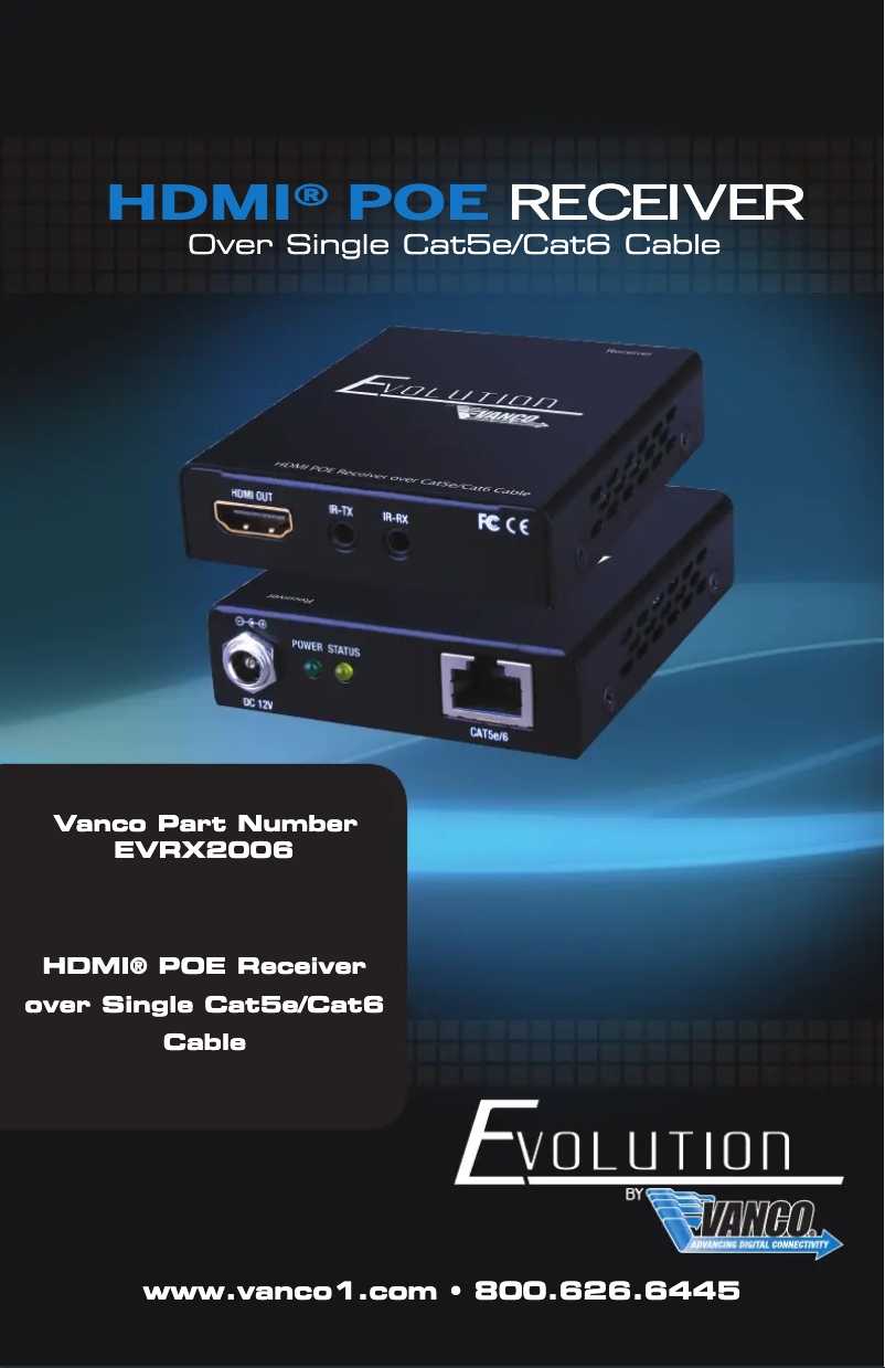 Image de la première page du manuel de l'appareil EVRX2006