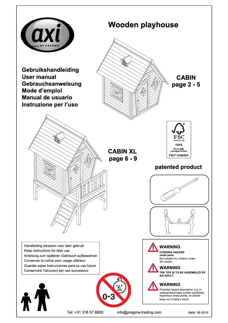 Imagen de la primera página del manual del dispositivo Cabin
