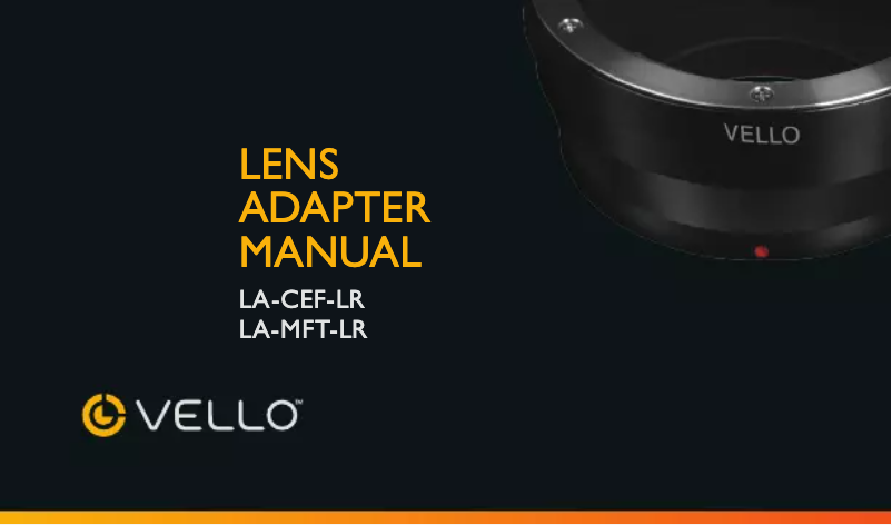 Page 1 de la notice Manuel utilisateur Vello LA-MFT-LR