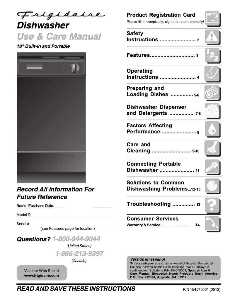 Image de la première page du manuel de l'appareil FDR252RBS