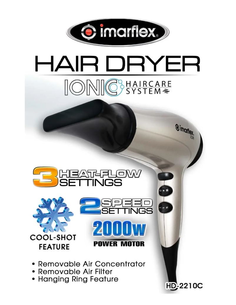 Page 1 de la notice Manuel utilisateur Imarflex HD-2210C