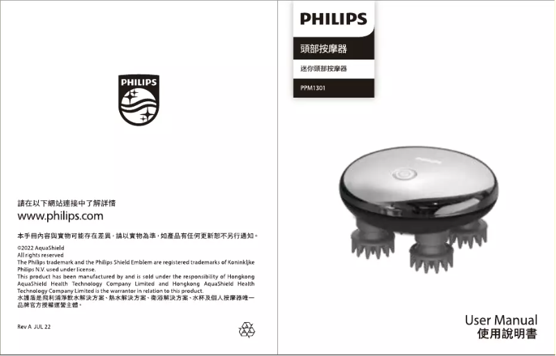 Page n°1 - Manuel utilisateur Philips PPM1301