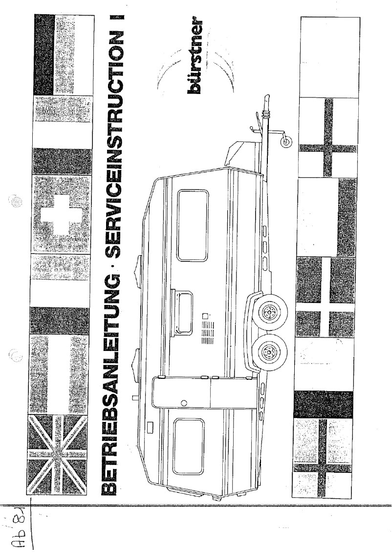 Page n°1 - Manuel utilisateur Bürstner Club (1984)