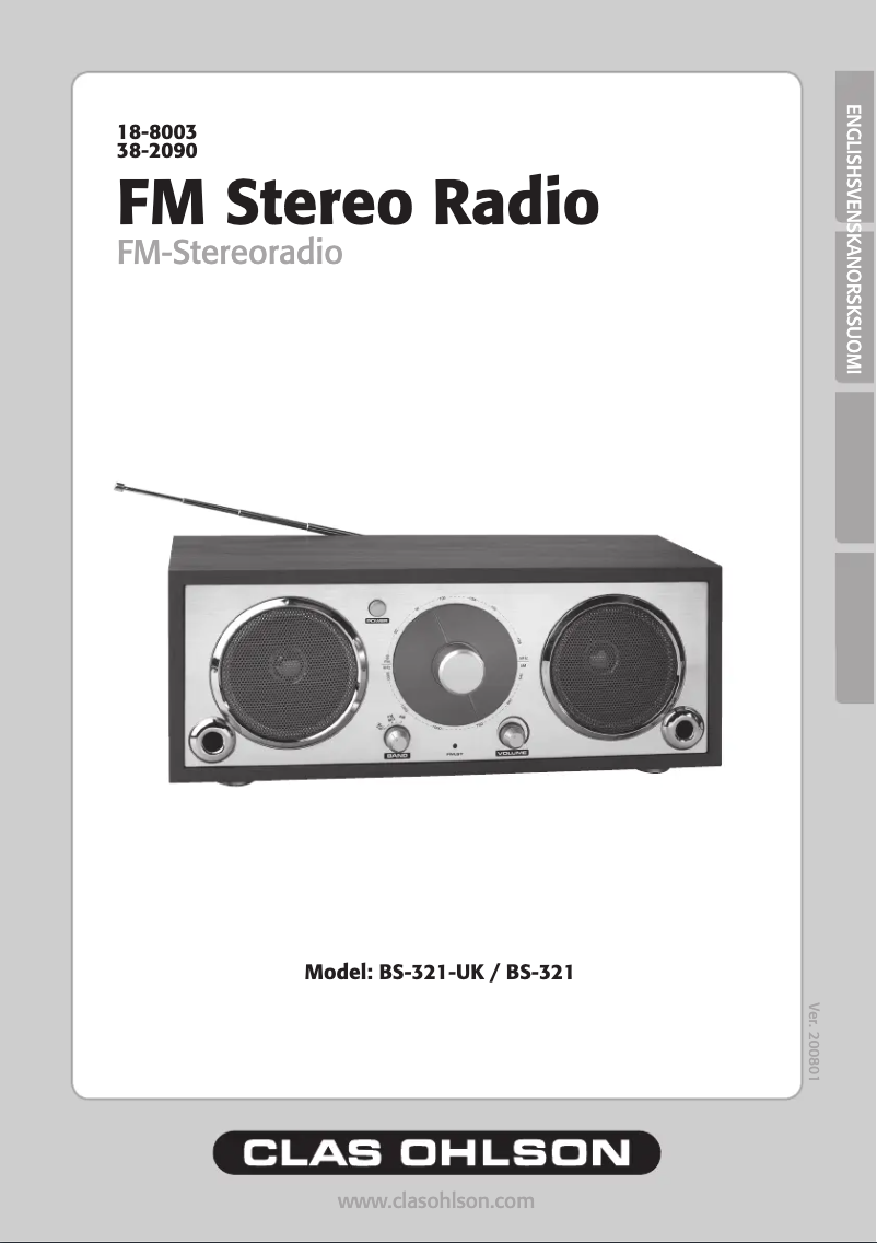 Page n°1 - Manuel utilisateur Clas Ohlson BS-321